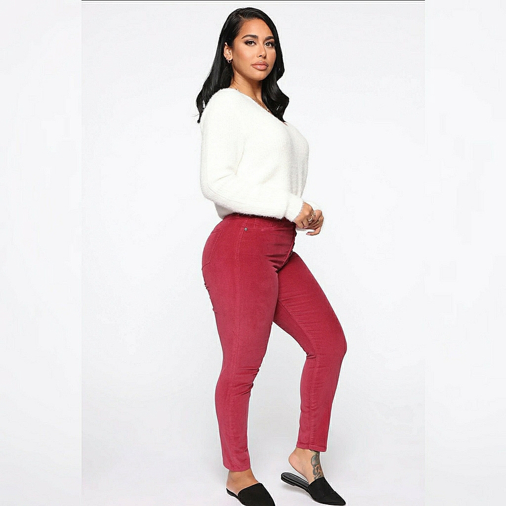 Fashion Nova Corie Corduroy Skinny Pant Size 9
